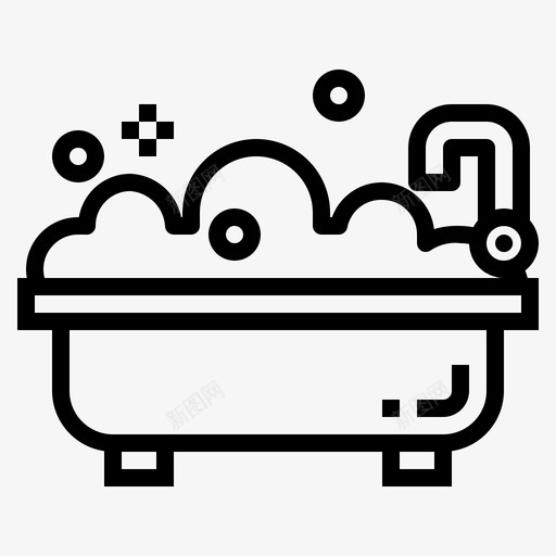 浴缸浴室洗衣房图标svg_新图网 https://ixintu.com 洗衣房 浴室 浴缸 酒店设备