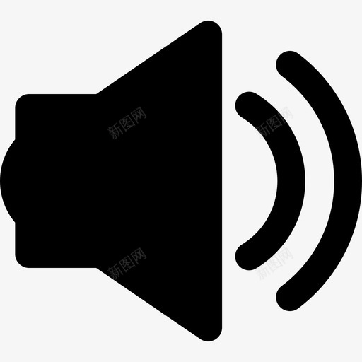 有两个声波的大喇叭音乐硬件图标svg_新图网 https://ixintu.com 有两个声波的大喇叭 硬件 音乐
