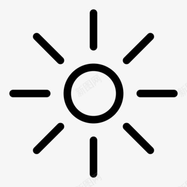 太阳阳光晴朗的天气图标图标