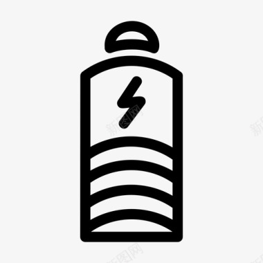 充电电池螺栓图标图标