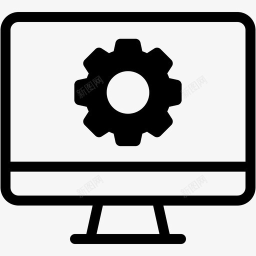 设置列计算机图标svg_新图网 https://ixintu.com 列 桌面 界面 监视器 计算机 计算机混合 设置