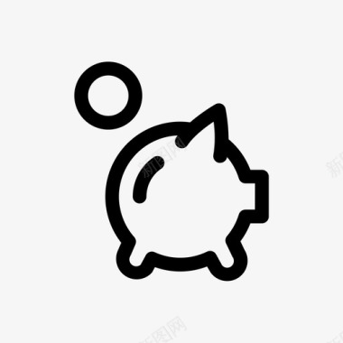 小猪钱存钱罐图标图标