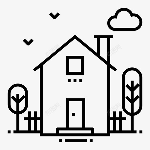 房屋建筑房地产图标svg_新图网 https://ixintu.com 住宅 建筑 房地产 房地产评估 房屋