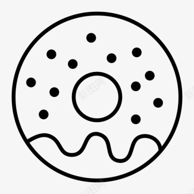 食物蛋糕甜甜圈图标图标