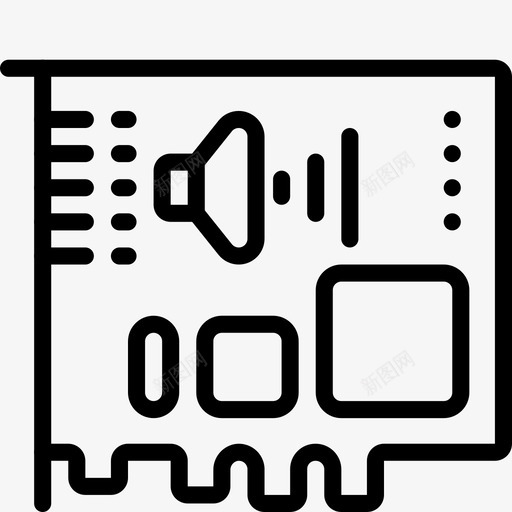 声卡元件电脑图标svg_新图网 https://ixintu.com 元件 声卡 电脑 电脑元件概述 硬体