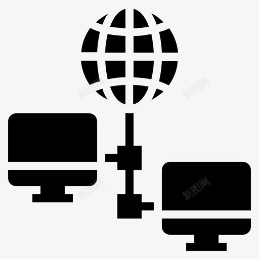 互联网连接计算机网络局域网图标svg_新图网 https://ixintu.com 互联网连接 局域网 有线连接 计算机网络