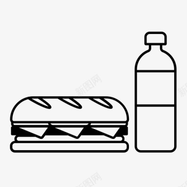自助三明治午餐三明治图标图标