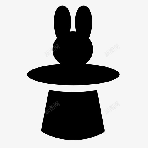兔子街头艺人耳朵图标svg_新图网 https://ixintu.com 兔子 帽子 耳朵 街头艺人 魔术