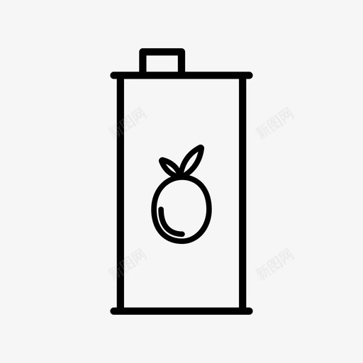 橄榄油罐食品厨房图标svg_新图网 https://ixintu.com 包装 厨房 橄榄油罐 食品