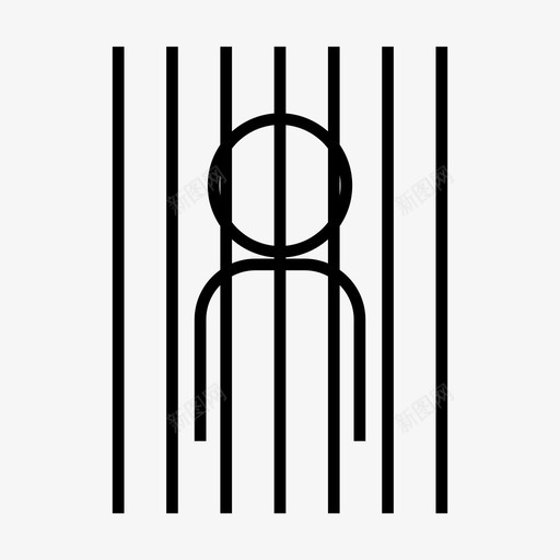 监狱牢房罪犯图标svg_新图网 https://ixintu.com 恶棍 法律 牢房 监狱 罪犯 骗子