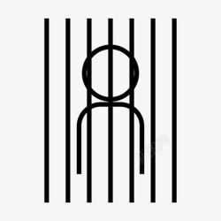 牢房罪犯监狱牢房罪犯图标高清图片