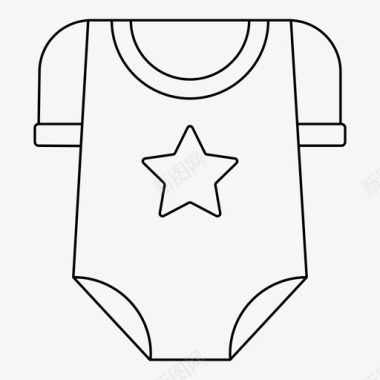 婴儿服装儿童连体裤图标图标