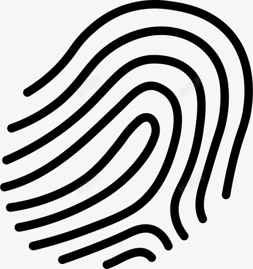 指纹凭证登录图标svg_新图网 https://ixintu.com 凭证 商业和金融手绘图标 安全 密码 指纹 登录