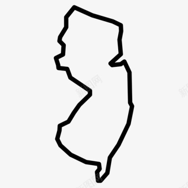 新泽西州地图新泽西州图标图标