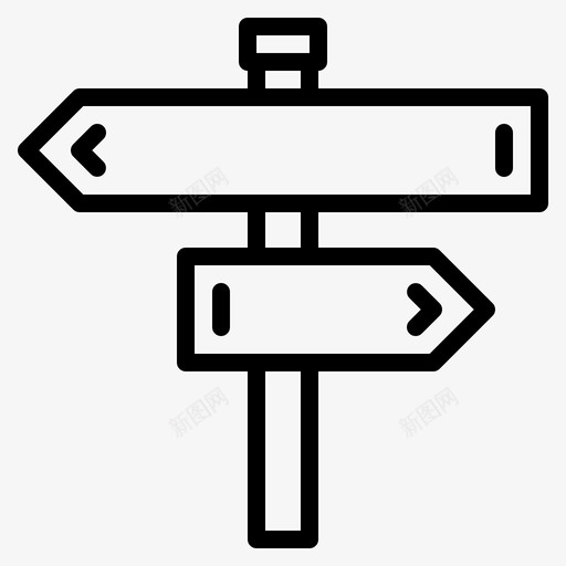 路标方向路标柱图标svg_新图网 https://ixintu.com 出行 方向 路标 路标柱