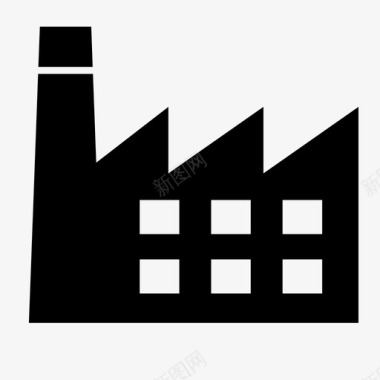 工厂建筑公司图标图标