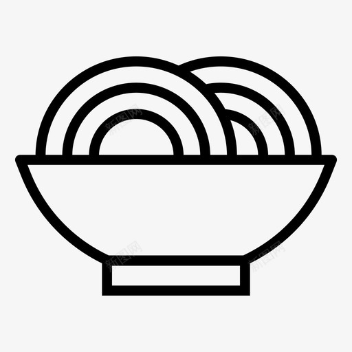 面条碗庆祝图标svg_新图网 https://ixintu.com 吃 庆祝 新年线图标第一卷 碗 面条 食物