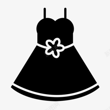 连衣裙服装时尚图标图标
