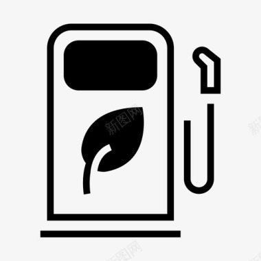 绿色燃料替代品环保图标图标