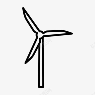 风力涡轮机环保自然图标图标