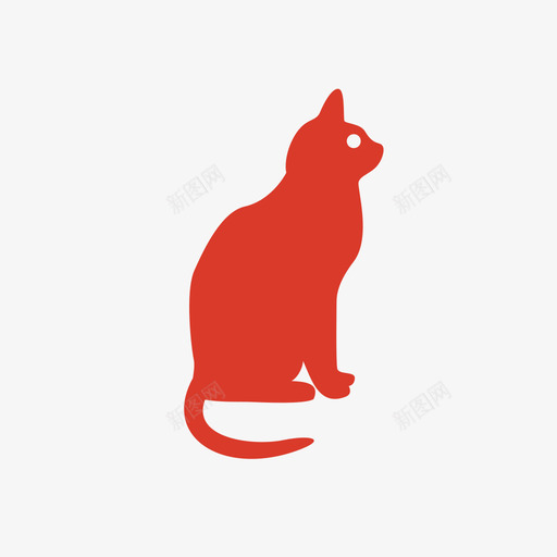 猫svg_新图网 https://ixintu.com 猫 填充 单色 简约 动物 animal