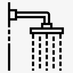 酒店设备淋浴浴室水滴图标高清图片