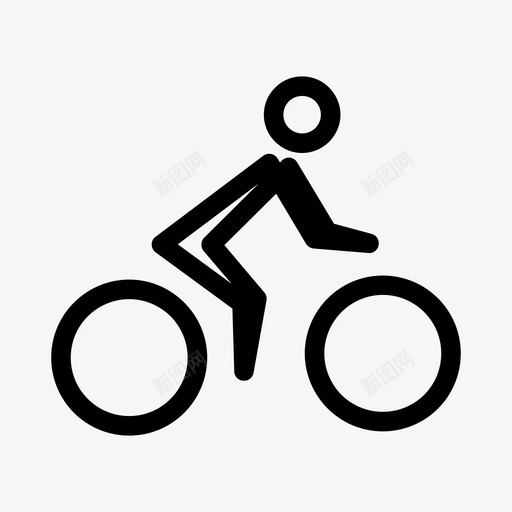 人骑自行车人运动图标svg_新图网 https://ixintu.com 人 人骑自行车 运动