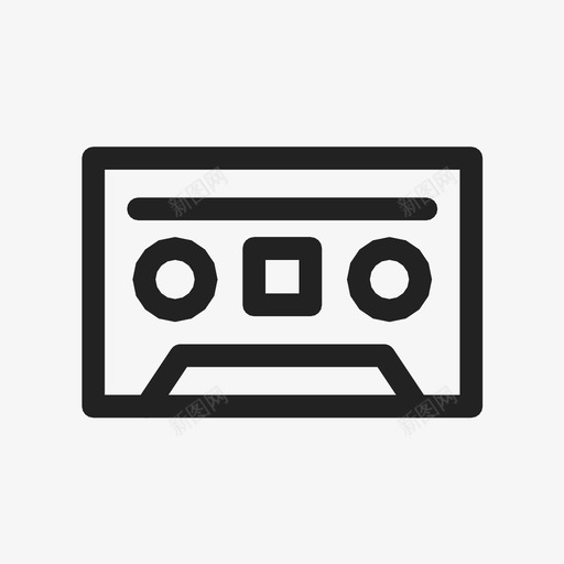 盒式磁带音乐播放图标svg_新图网 https://ixintu.com 播放 盒式磁带 音乐 预录