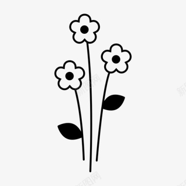 花雏菊植物图标图标