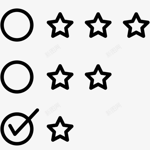 低反馈一星级评分图标svg_新图网 https://ixintu.com 一星级 低反馈 客户支持薄弱 评分