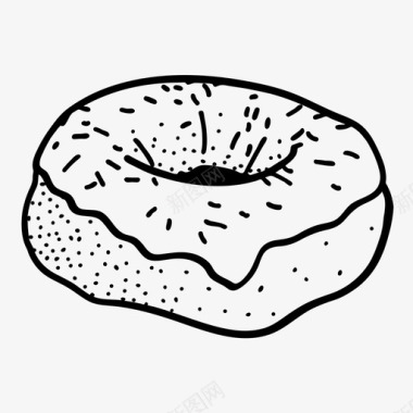 甜甜圈食物糕点图标图标