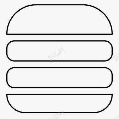 双汉堡快餐汉堡图标图标