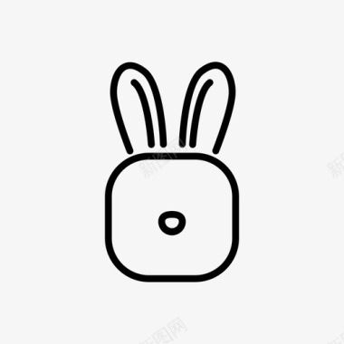 兔子复活节快图标图标