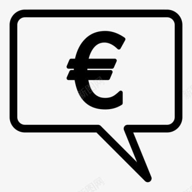 欧元收入金钱图标图标