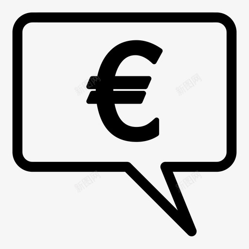 欧元收入金钱图标svg_新图网 https://ixintu.com 思考 收入 欧元 泡沫 薪水 金钱