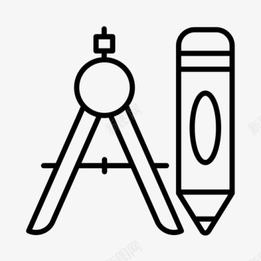 制造罗盘建筑图标图标