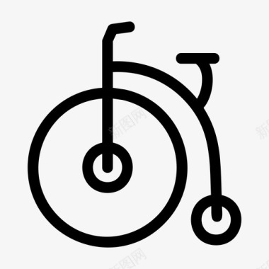便士自行车高图标图标