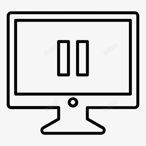 暂停计算机设备图标svg_新图网 https://ixintu.com 暂停 计算机 设备