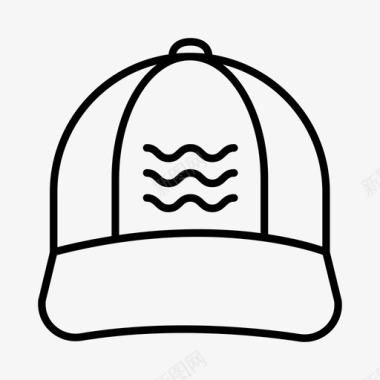 帽子海滩衣服图标图标