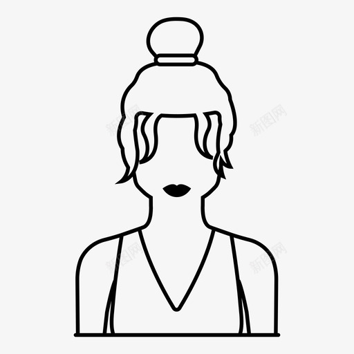 女人头像人物图标svg_新图网 https://ixintu.com 个人资料 人物 人物头像 头像 女人 用户