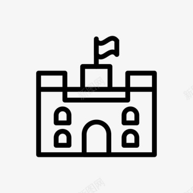 学校建筑房产图标图标