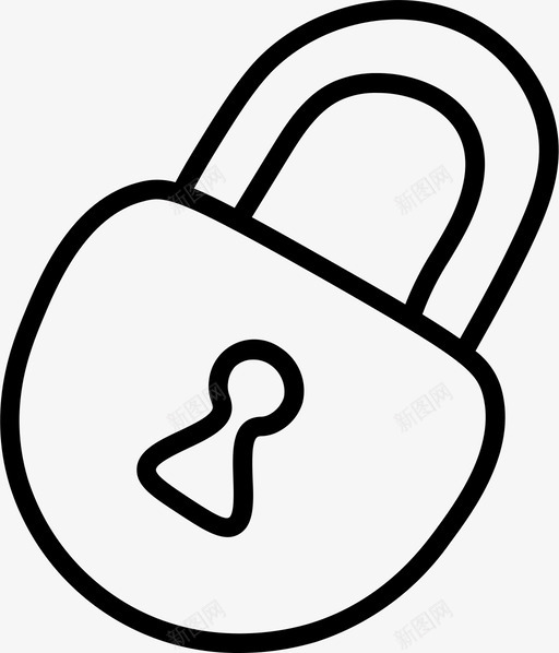 挂锁密码私人图标svg_新图网 https://ixintu.com 受保护 商业和金融手绘图标 安全 密码 挂锁 私人