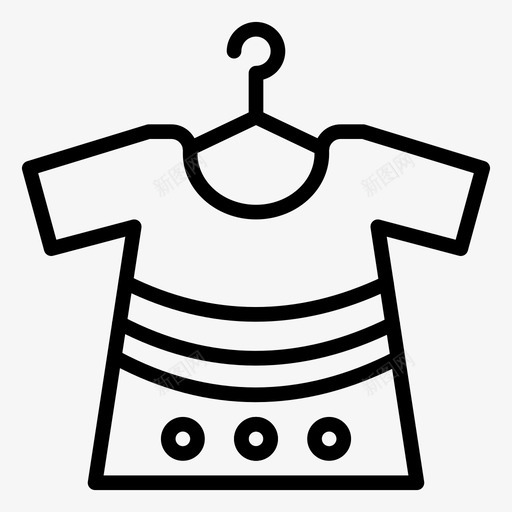 衬衫布料连衣裙图标svg_新图网 https://ixintu.com 布料 度假和旅游线路图标 服装 衣架 衬衫 连衣裙