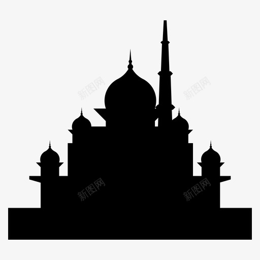 普特拉清真寺建筑吉隆坡图标svg_新图网 https://ixintu.com 吉隆坡 吉隆坡地标建筑图标 地标 建筑 普特拉清真寺 马来西亚