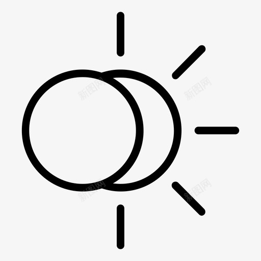 日食预报天空图标svg_新图网 https://ixintu.com 天气 天空 日食 预报