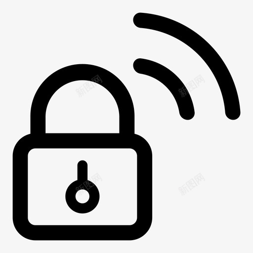 锁互联网wifi图标svg_新图网 https://ixintu.com ui用户文档 wifi 互联网 无线 锁