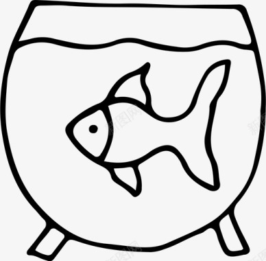 水族馆动物鱼图标图标