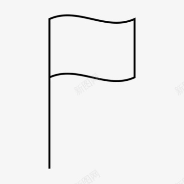 自由军队旗帜图标图标