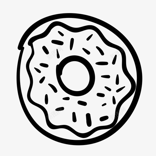 甜甜圈食物垃圾食品图标svg_新图网 https://ixintu.com 不健康 垃圾食品 甜甜圈 糖 肥胖 食物
