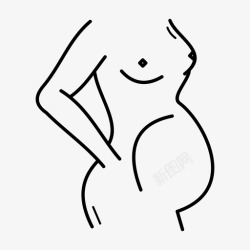 妊娠期孕妇8个月肚皮图妊娠期图标高清图片
